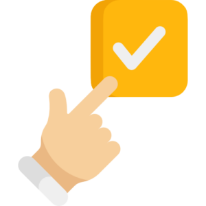 Finger mit Check-Haken für die vorprüfung und Weitergabe von Meldungen