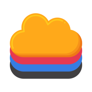 Farbige Wolken als Symbol für die Cloud-Software